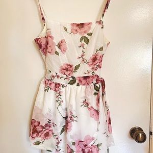 Floral Romper with tie back bow